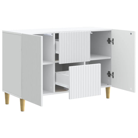Wooden Sideboard 89cm Wide With 2 Doors And 2 Drawers - Vantage Home