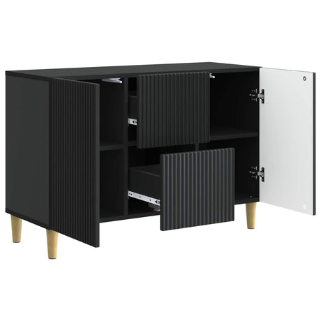 Wooden Sideboard 89cm Wide With 2 Doors And 2 Drawers - Vantage Home