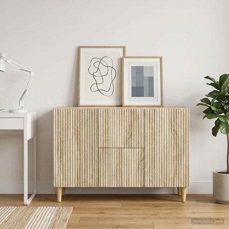 Wooden Sideboard 89cm Wide With 2 Doors And 2 Drawers - Vantage Home