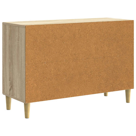 Wooden Sideboard 89cm Wide With 2 Doors And 2 Drawers - Vantage Home