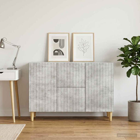 Wooden Sideboard 89cm Wide With 2 Doors And 2 Drawers - Vantage Home
