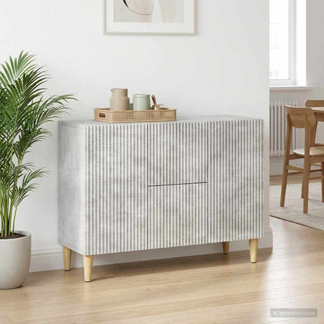 Wooden Sideboard 89cm Wide With 2 Doors And 2 Drawers - Vantage Home