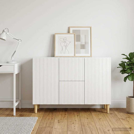 Wooden Sideboard 89cm Wide With 2 Doors And 2 Drawers - Vantage Home