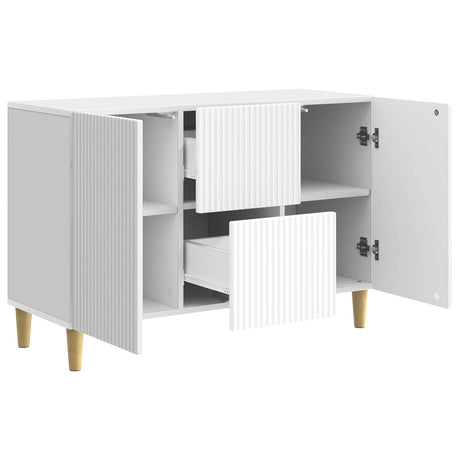 Wooden Sideboard 89cm Wide With 2 Doors And 2 Drawers - Vantage Home