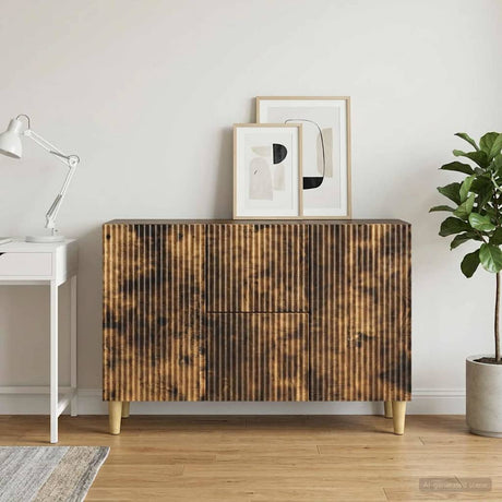 Wooden Sideboard 89cm Wide With 2 Doors And 2 Drawers - Vantage Home