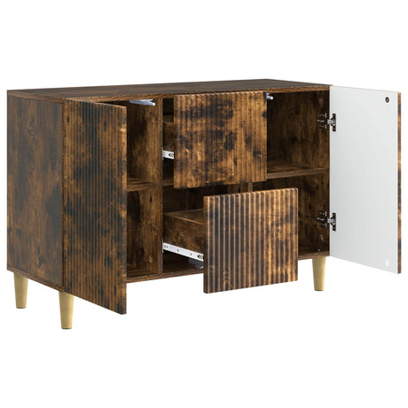 Wooden Sideboard 89cm Wide With 2 Doors And 2 Drawers - Vantage Home