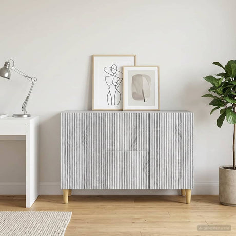 Wooden Sideboard 89cm Wide With 2 Doors And 2 Drawers - Vantage Home