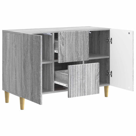Wooden Sideboard 89cm Wide With 2 Doors And 2 Drawers - Vantage Home