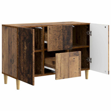Wooden Sideboard 89cm Wide With 2 Doors And 2 Drawers - Vantage Home