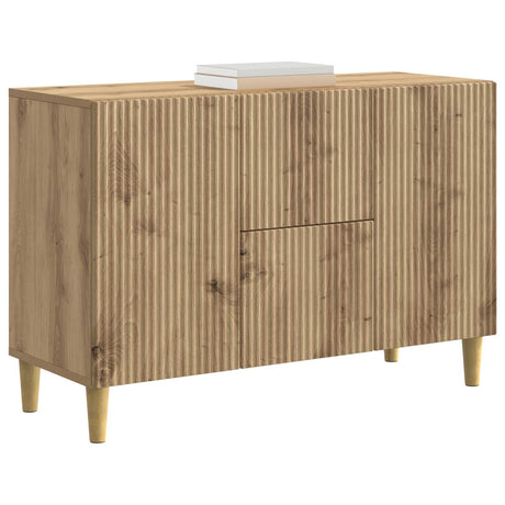 Wooden Sideboard 89cm Wide With 2 Doors And 2 Drawers - Vantage Home