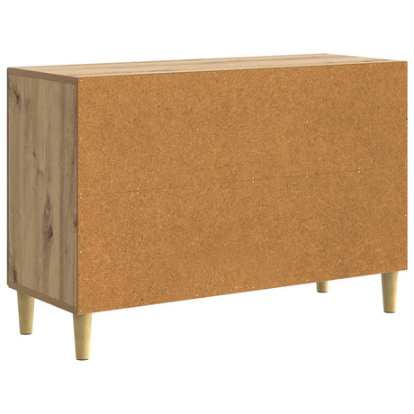 Wooden Sideboard 89cm Wide With 2 Doors And 2 Drawers - Vantage Home