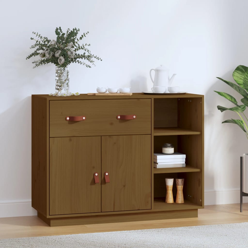 Wooden Sideboard 98.5cm Wide With 2 Doors 1 Drawer - Vantage Home