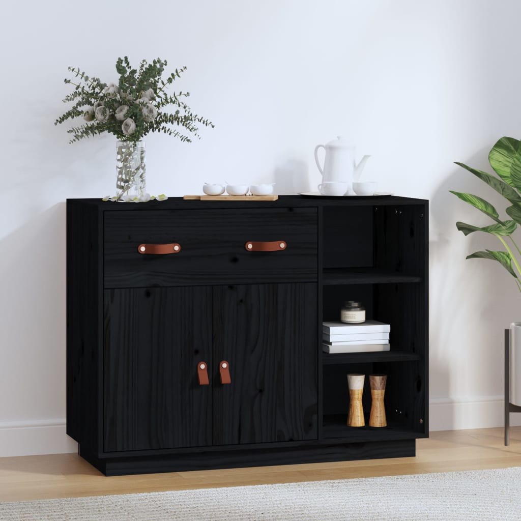 Wooden Sideboard 98.5cm Wide With 2 Doors 1 Drawer - Vantage Home