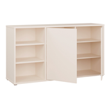 Wooden Sideboard With Open Shelving And 2 Push-to-Open Doors - Alice Springs