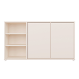 Wooden Sideboard With Open Shelving And 2 Push-to-Open Doors - Alice Springs