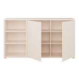 Wooden Sideboard With Open Shelving And 2 Push-to-Open Doors - Alice Springs