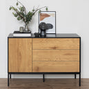 Wooden Sideboard Small With 1 Door And 3 Drawers - Seaford