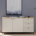 Wooden Sideboard 152.8cm Wide With 2 Doors And 3 Fluted Detailed Drawers - Bixbite