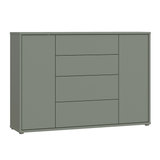 Wooden Sideboard Wide With 2 Push-to-Open Doors And 4 Drawers - Alice Springs