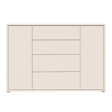 Wooden Sideboard Wide With 2 Push-to-Open Doors And 4 Drawers - Alice Springs