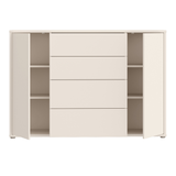 Wooden Sideboard Wide With 2 Push-to-Open Doors And 4 Drawers - Alice Springs