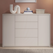 Wooden Sideboard Wide With 2 Push-to-Open Doors And 4 Drawers - Alice Springs