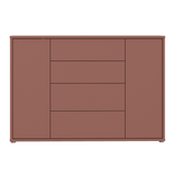 Wooden Sideboard Wide With 2 Push-to-Open Doors And 4 Drawers - Alice Springs