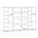 Wooden Sideboard Wide With 2 Push-to-Open Doors And 4 Drawers - Alice Springs