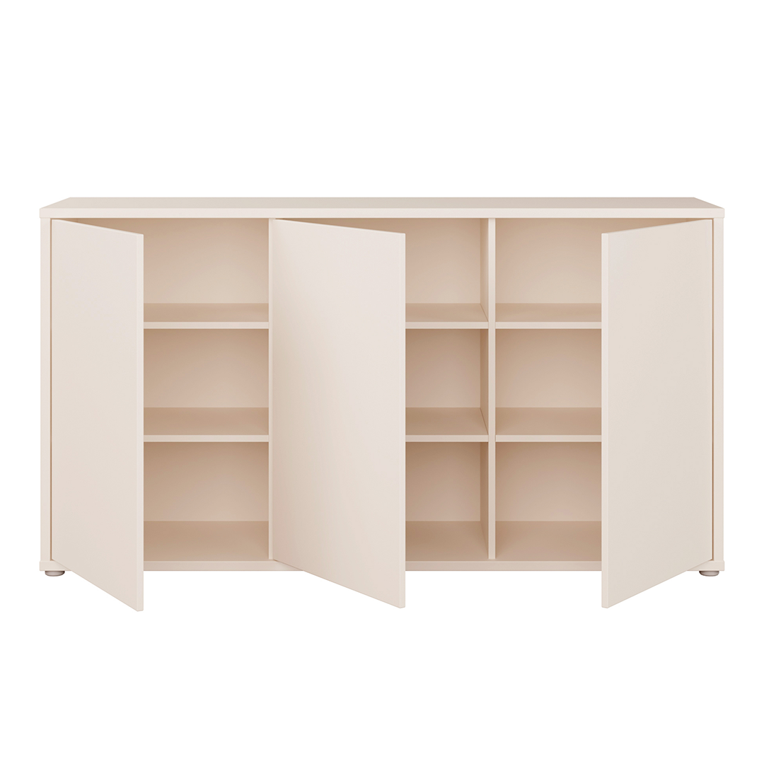 Wooden Sideboard Wide With 3 Push-to-Open Doors - Alice Springs