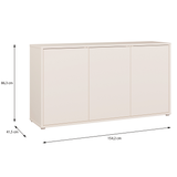 Wooden Sideboard Wide With 3 Push-to-Open Doors - Alice Springs