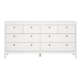 Wooden Sideboard Wide With 8 Drawers Double Dresser - Madrid