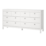 Wooden Sideboard Wide With 8 Drawers Double Dresser - Madrid
