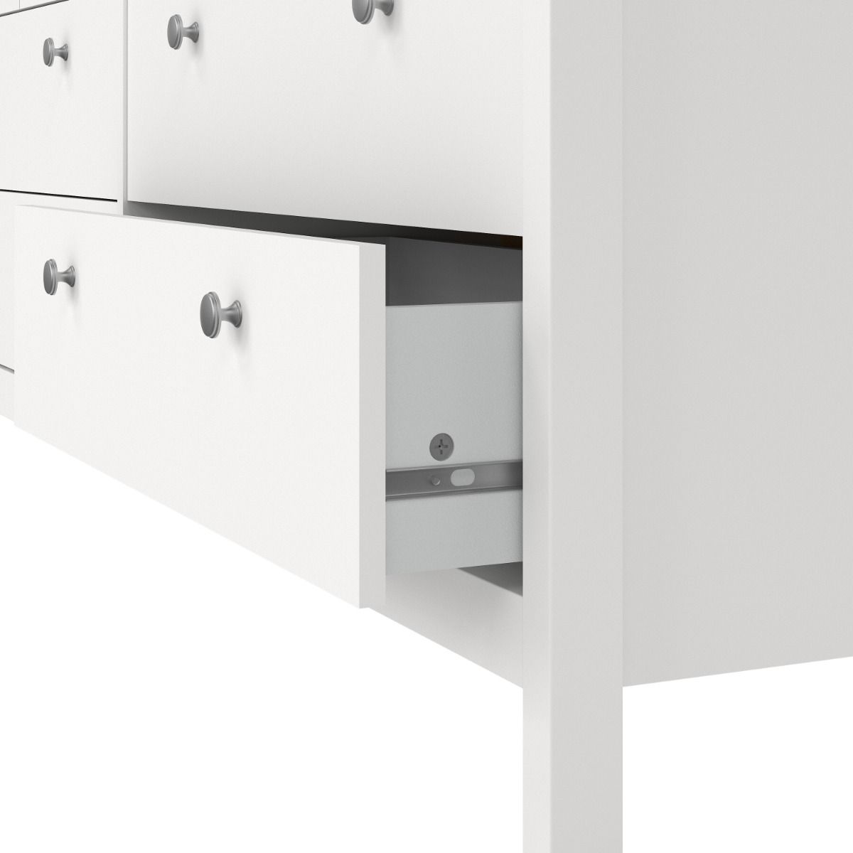 Wooden Sideboard Wide With 8 Drawers Double Dresser - Madrid