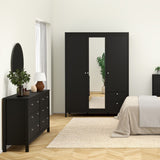 Wooden Sideboard Wide With 8 Drawers Double Dresser - Madrid