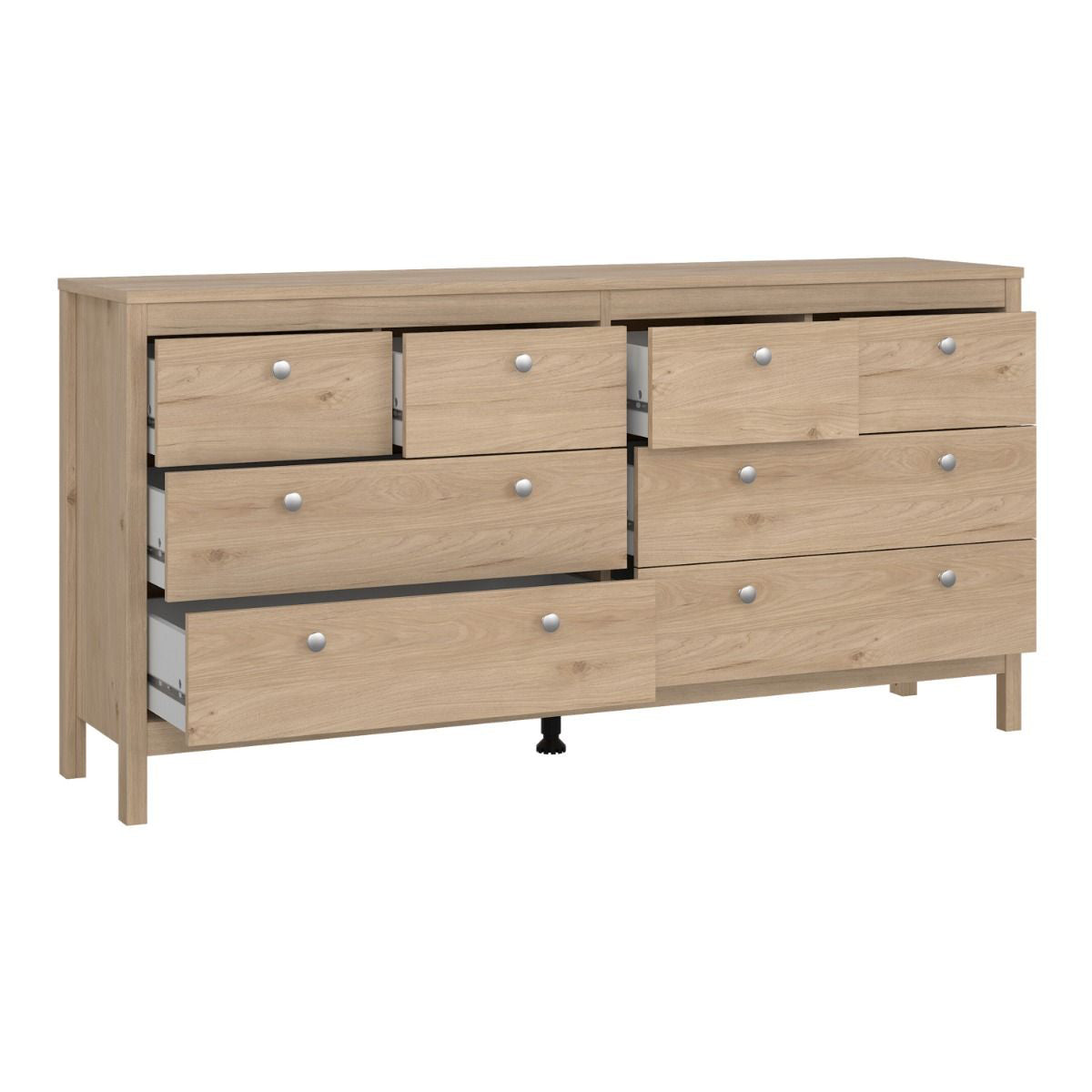 Wooden Sideboard Wide With 8 Drawers Double Dresser - Madrid