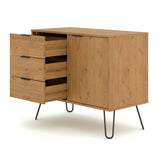 Wooden Sideboard With 1 Door And 3 Drawers - Augusta