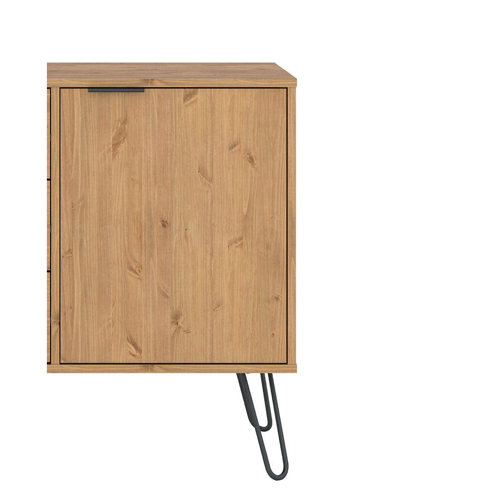 Wooden Sideboard With 1 Door And 3 Drawers - Augusta