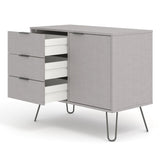 Wooden Sideboard With 1 Door And 3 Drawers - Augusta