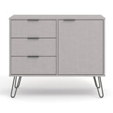 Wooden Sideboard With 1 Door And 3 Drawers - Augusta