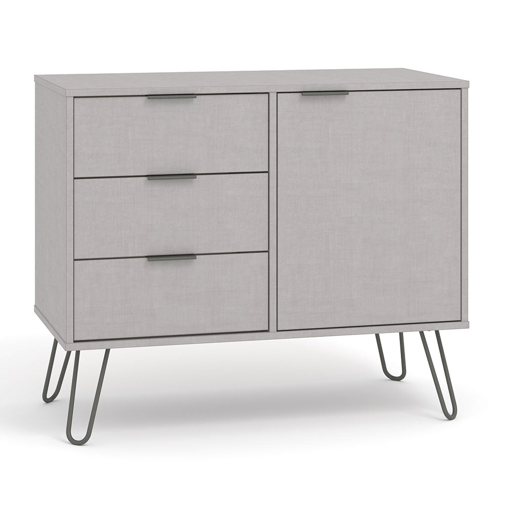 Wooden Sideboard With 1 Door And 3 Drawers - Augusta