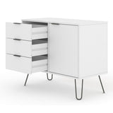 Wooden Sideboard With 1 Door And 3 Drawers - Augusta