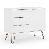Wooden Sideboard With 1 Door And 3 Drawers - Augusta