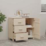 Wooden Sideboard With 1 Door And 3 Drawers - Hamar