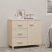 Wooden Sideboard With 1 Door And 3 Drawers - Hamar
