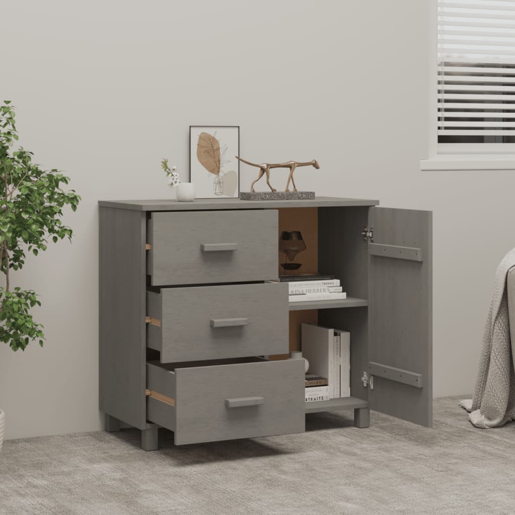 Wooden Sideboard With 1 Door And 3 Drawers - Hamar