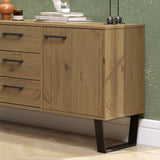 Wooden Sideboard With 1 Door And 3 Drawers - Texas