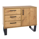Wooden Sideboard With 1 Door And 3 Drawers - Texas