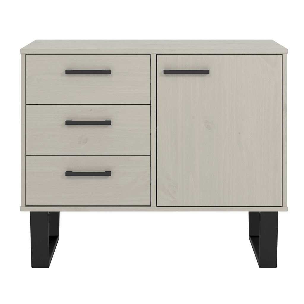Wooden Sideboard With 1 Door And 3 Drawers - Texas