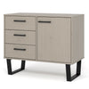 Wooden Sideboard With 1 Door And 3 Drawers - Texas