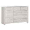 Wooden Sideboard With 1 Door And 5 Drawers - Angel
